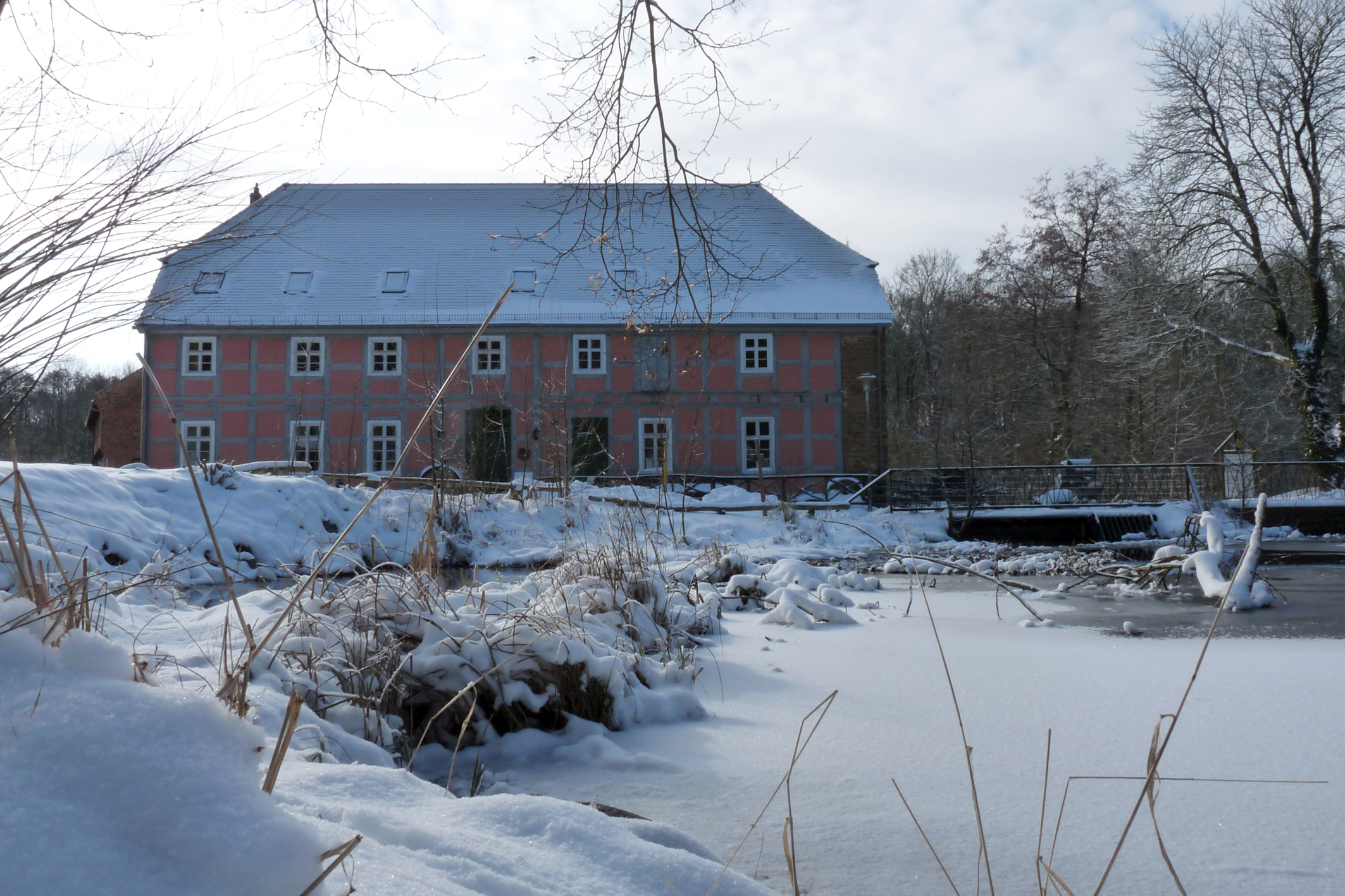 Wassermühle Gollmitz im Winter, Foto: Beatrice Kühnke